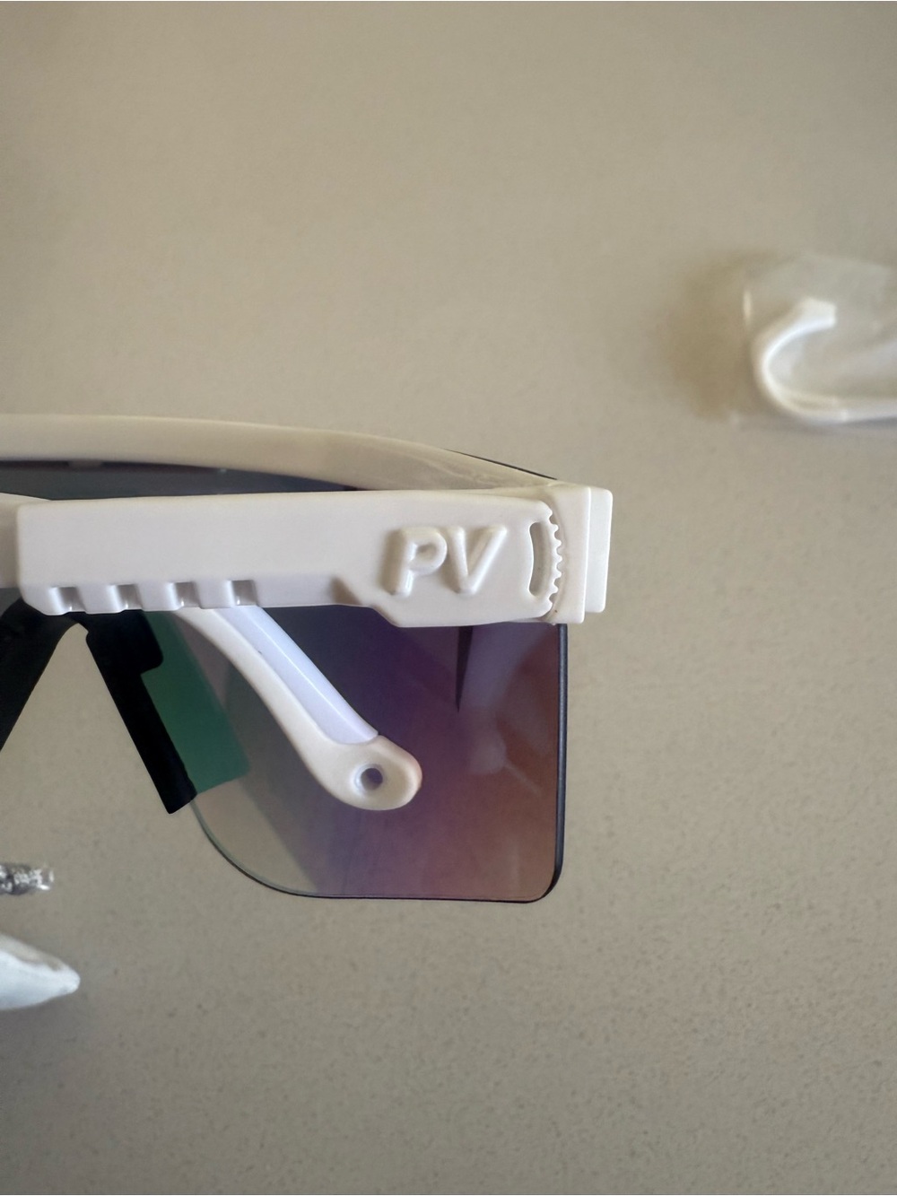 Pit Viper The Miami Nights white shield mirror sunglasses COC41N3 - Picture 5 of 5